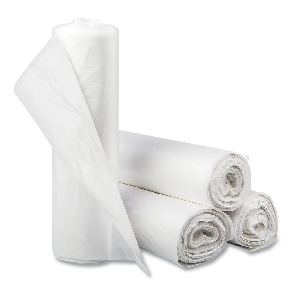Inteplast Group S434816N 60 gal. 16 microns 43 in. x 48 in. High-Density Commercial Can Liners - Natural (200/Carton)