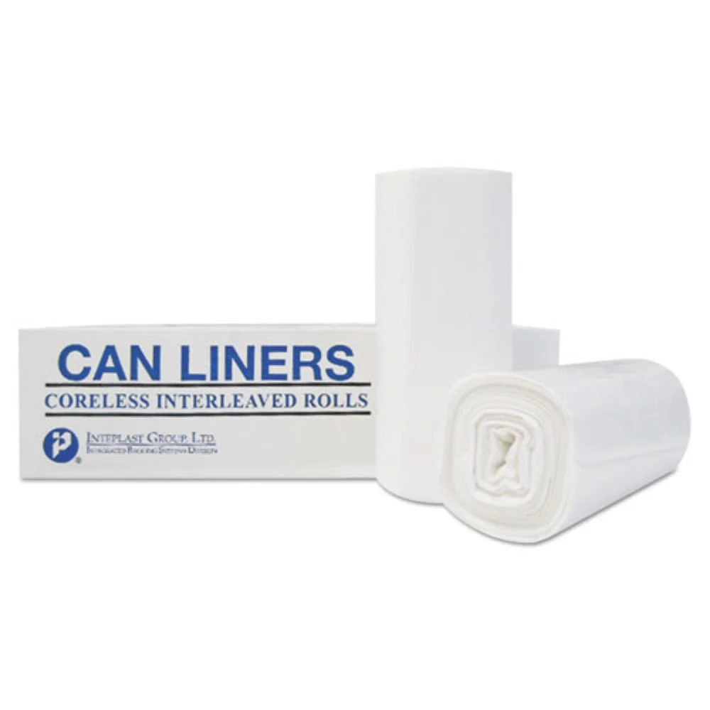 Inteplast Group 1000/Carton 24 x 24 7-10 gal .35 mil Institutional Low-Density Can Liners - Black