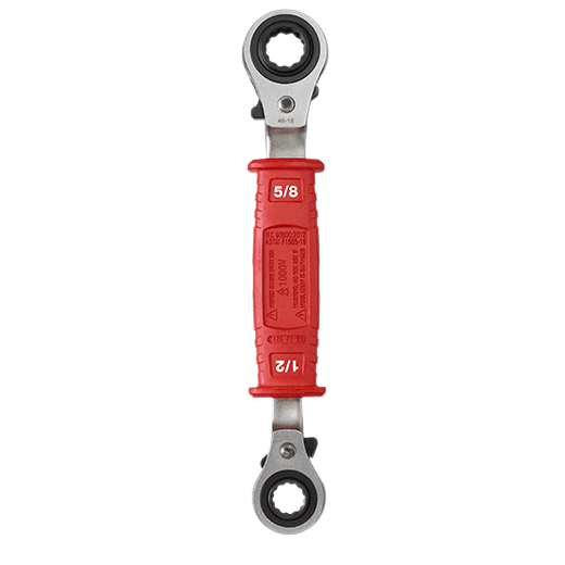 Lineman's 4in1 Insulated Ratcheting Box Wrench