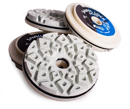 Diamond Vantage 6? x Snail Lock In-Line Polishing Pad for Natural and Engineered Stone, 400 Grit