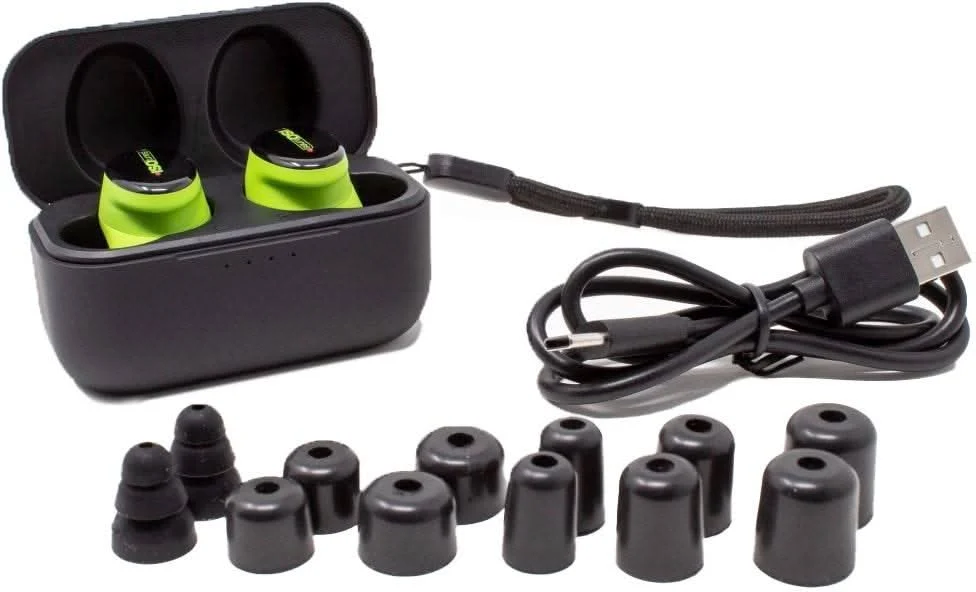 ISOtunes IT-15 FREE Aware True Wireless Bluetooth Earbuds - Safety Green, Ambient Listening Technology