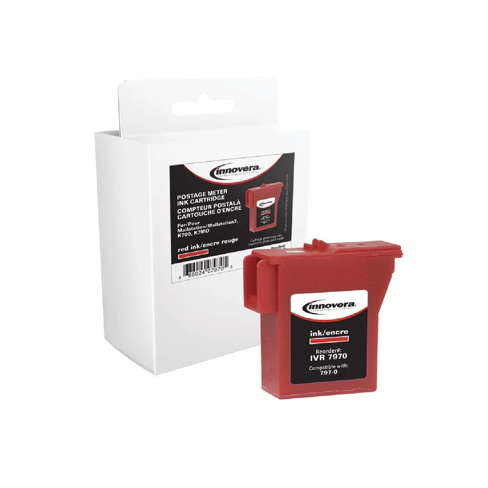 Innovera 8000 Page-Yield Compatible Postage Meter Ink Replacement for 797-0 - Red