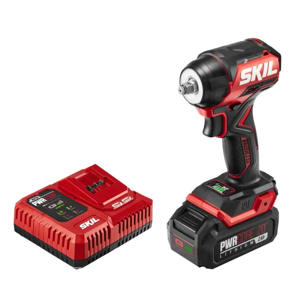 SKIL PWR CORE 20 Brushless 20V 3/8 IN. Compact Impact Wrench Kit