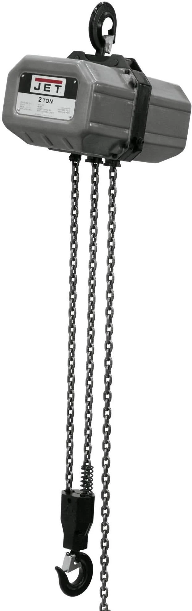 Jet Tools 212000 2SS-1C-20, 2-Ton Electric Chain Hoist 1-Phase 20' Lift