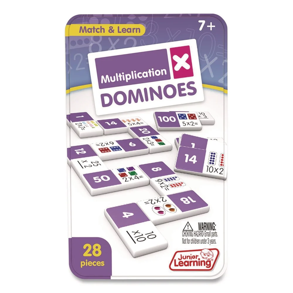 Junior Learning Inc Ages 7 to 9 Multiplication Dominoes