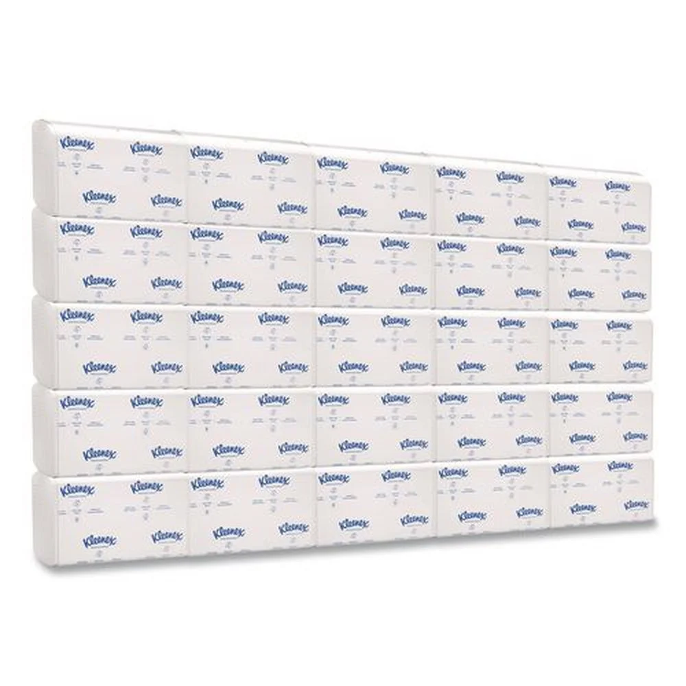 Kleenex 13253 7.8 in. x 12.4 in. Premiere Folded Towels - White (25-Packs/Carton)