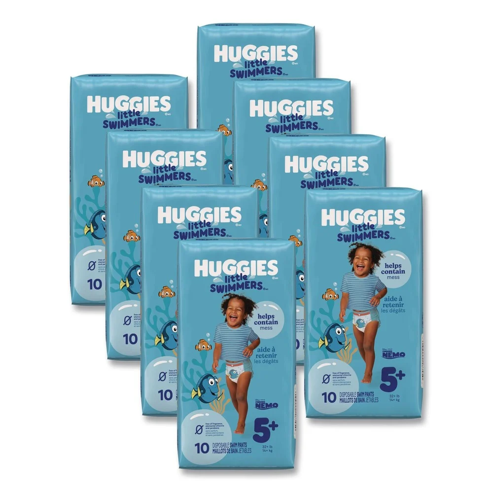 Huggies 32 lbs. and Up Little Swimmers - Size 5-6/Blue (8/Carton)