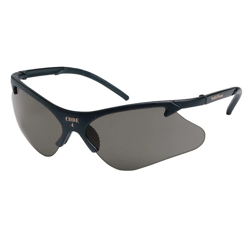 Kimberly-Clark Code 4 Safety Glasses - Black Frame, Smoke Lens (12/Box)