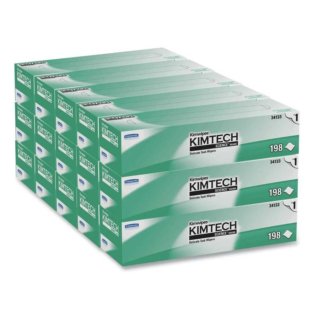 Kimtech Kimwipes 11.8 in. x 11.8 in. Delicate Task Wipers - Unscented, White (2940/Carton)