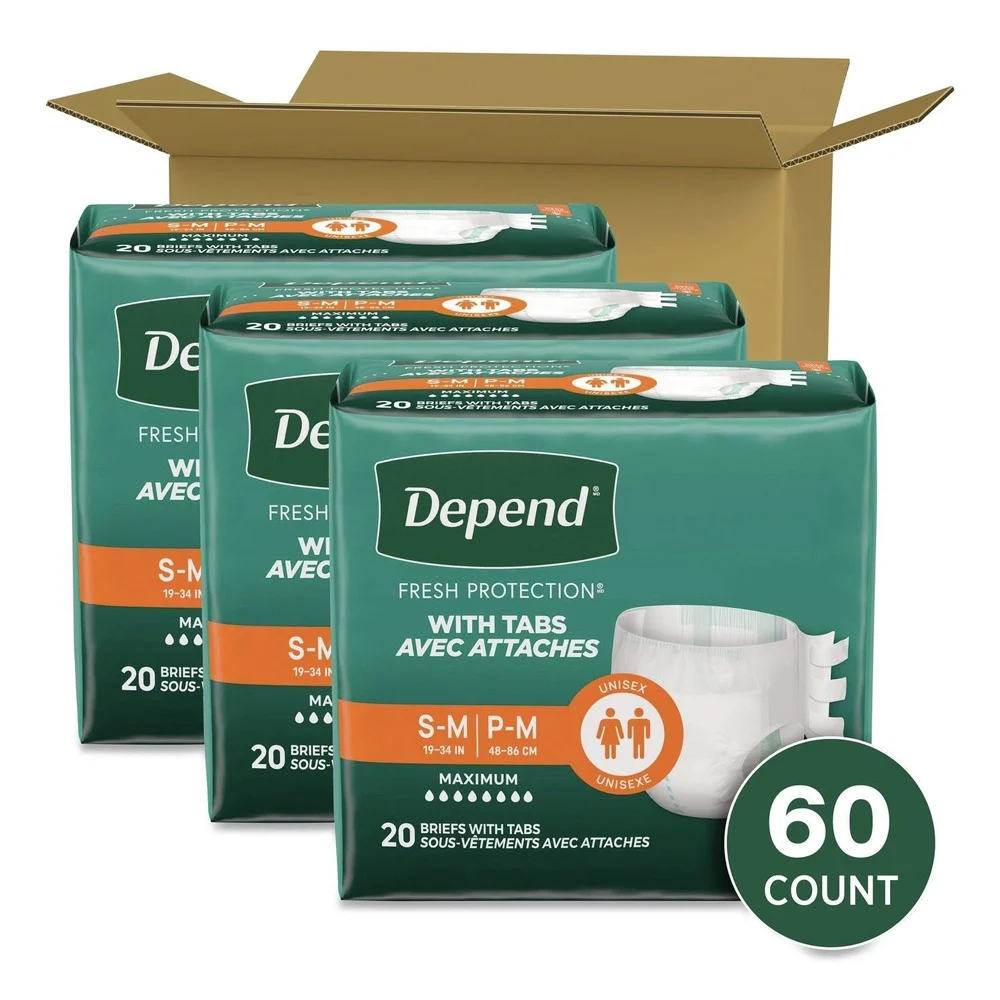 Kimberly-Clark 19 in. to 34 in. Waist Incontinence Protection with Tabs - Small/Medium (3/Carton)