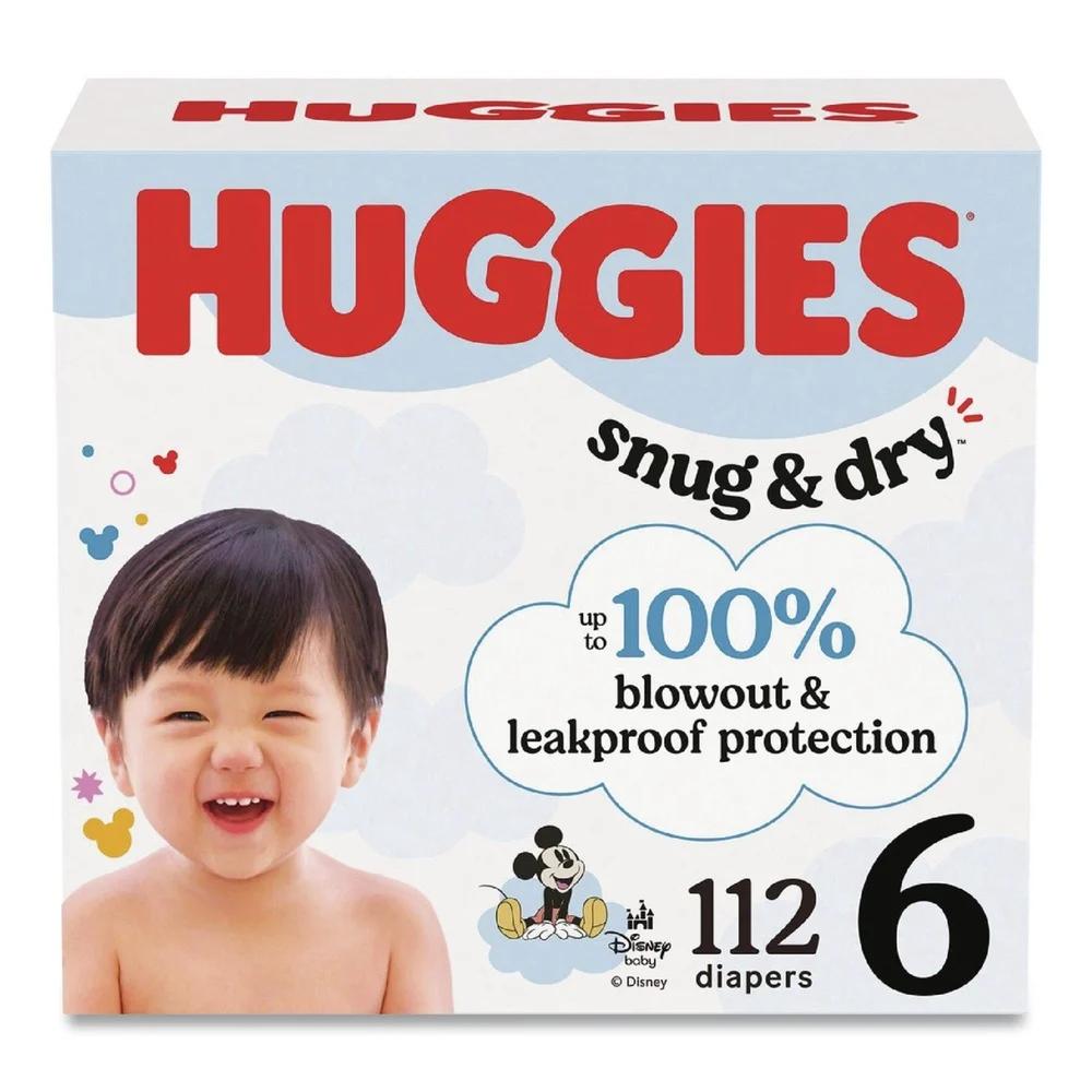 Huggies Snug and Dry Diapers 35 plus lbs. - Size 6 (112/Carton)