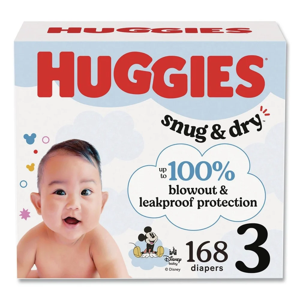 Huggies Snug and Dry 16 lbs. to 28 lbs. Diapers - Size 3 (168/Carton)