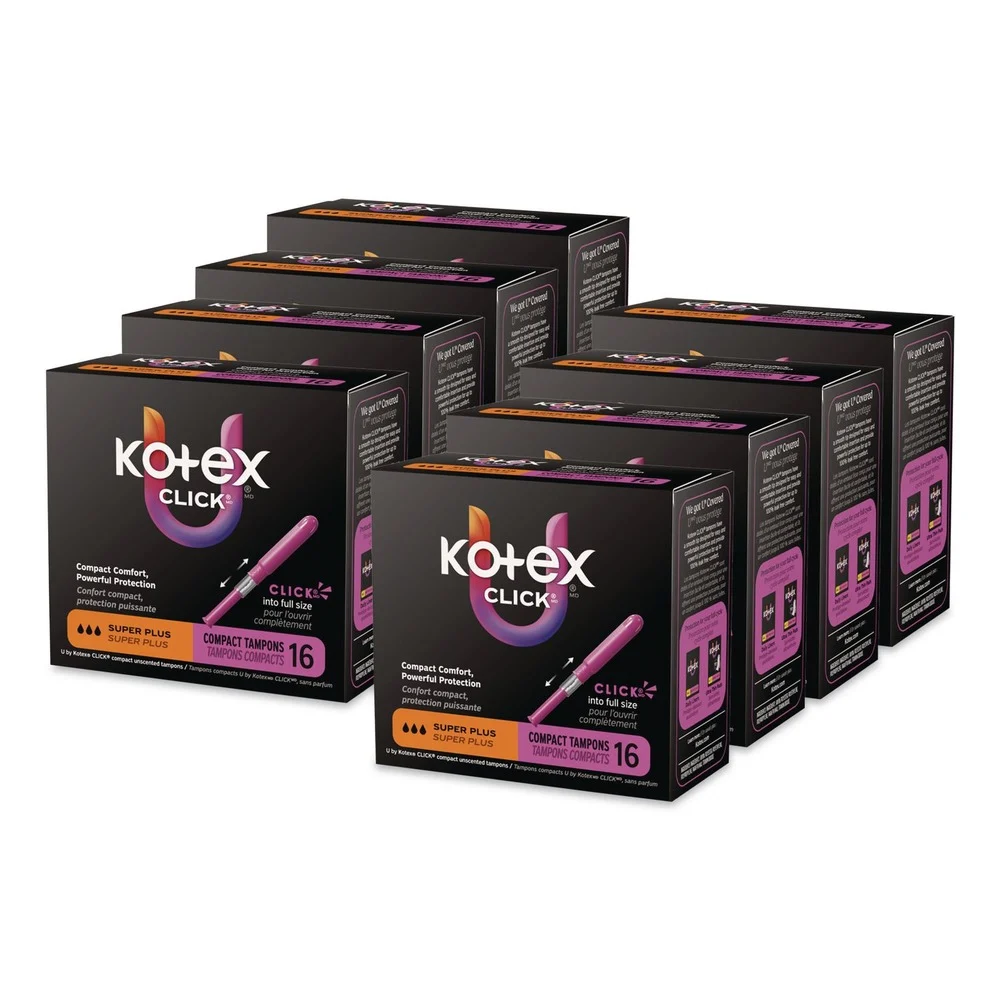 Kimberly-Clark U by Kotex Click Compact Super Plus Absorbency Tampons (8/Carton)