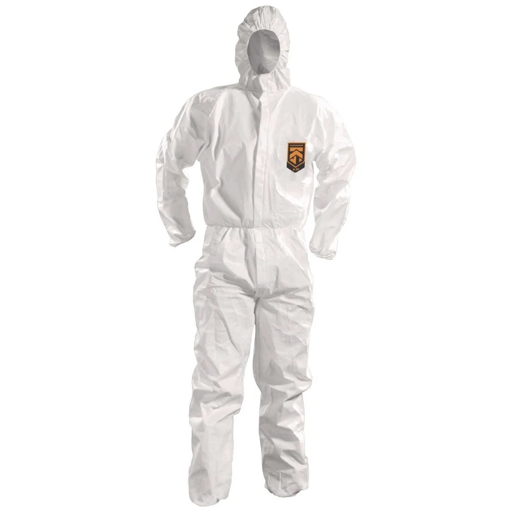 KleenGuard A50 Breathable Splash and Particle Protection Hooded Coveralls - 2X-Large, White (25/Carton)