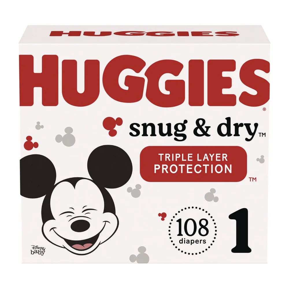 Huggies Snug and Dry 8 lbs. to 14 lbs. Diapers - Size 1 (128/Carton)