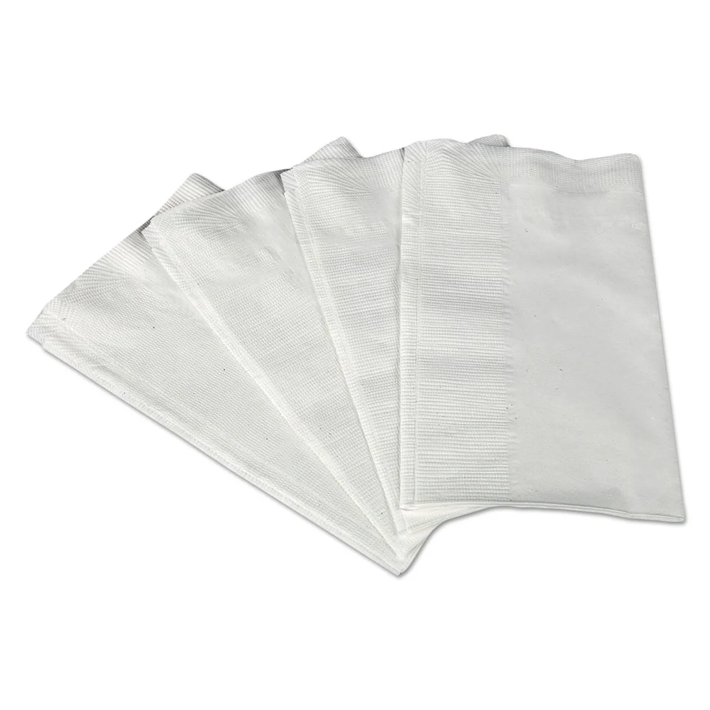 Scott 17 in. x 14.63 in. 1/8-Fold 2-Ply Dinner Napkins - White (10/Carton)