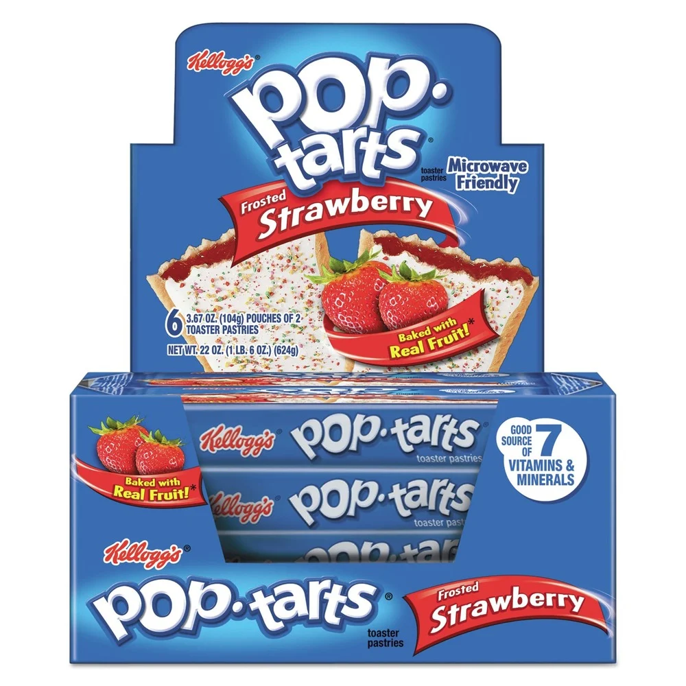 Kellogg's 3.67 oz. Pop Tarts - Frosted Strawberry (6/Box)