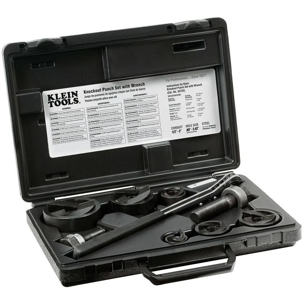 Klein 53732SEN Knockout Punch Set with Wrench