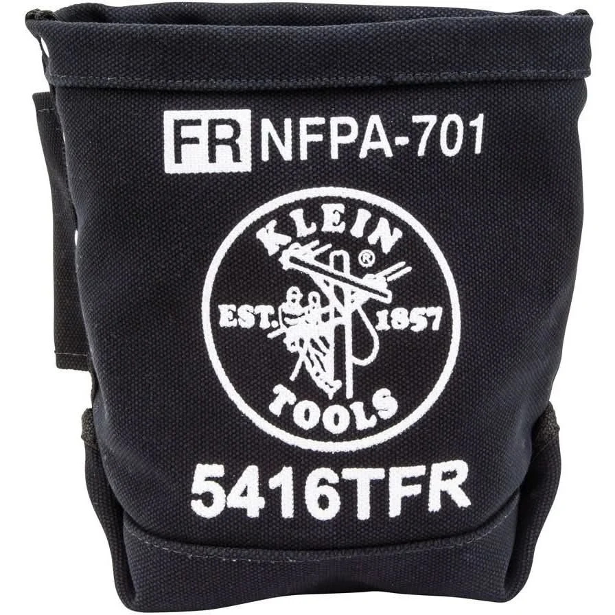 Klein 5416TFR Tool Bag, Flame Resistant Bolt Bag, No. 4 Canvas, 5 x 10 x 9-Inch