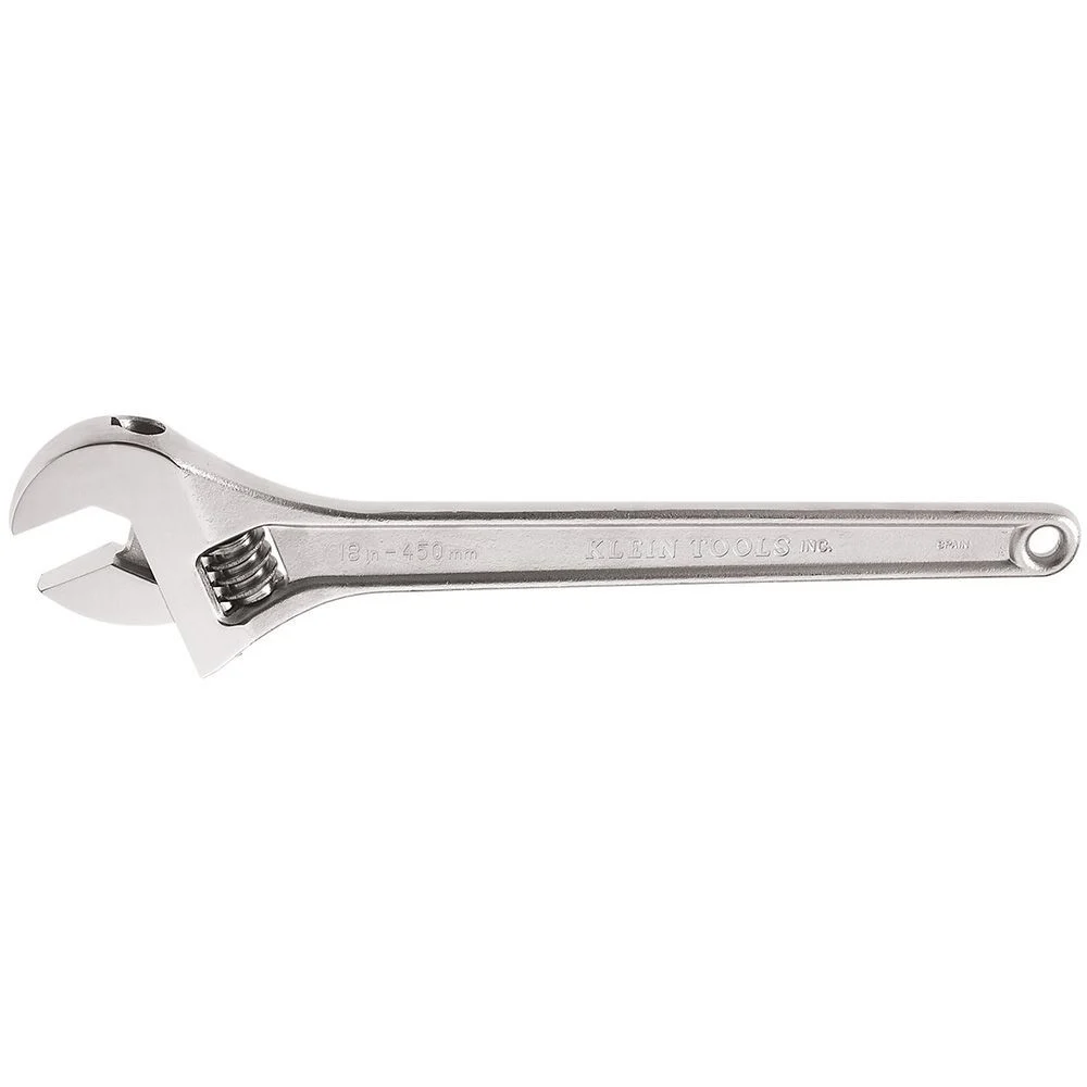 Klein Tools 18 in. Adjustable Wrench Standard Capacity