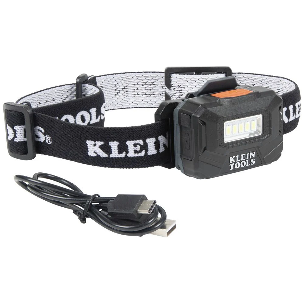 Klein Tools 56049 260 Lumens Rechargeable LED Headlamp with Adjustable Fabric Strap