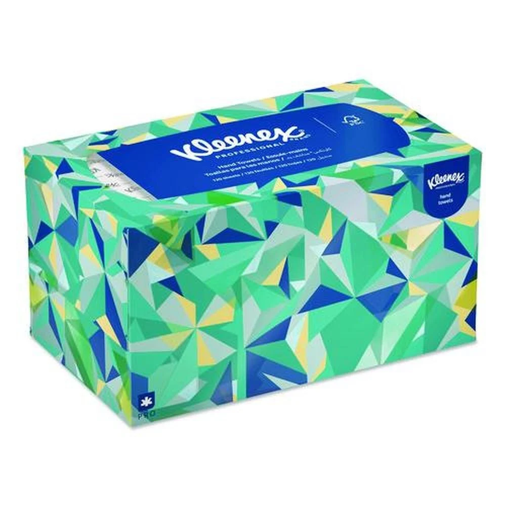 Kleenex 9 in. x 10.5 in. 1-Ply Cloth Hand Towels - White (120/Box)