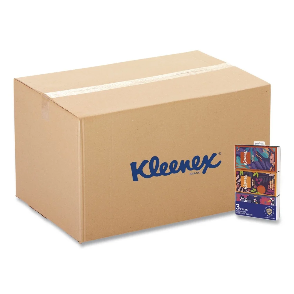 Kleenex On The Go Packs 3-Ply Facial Tissues - White (36/Carton)
