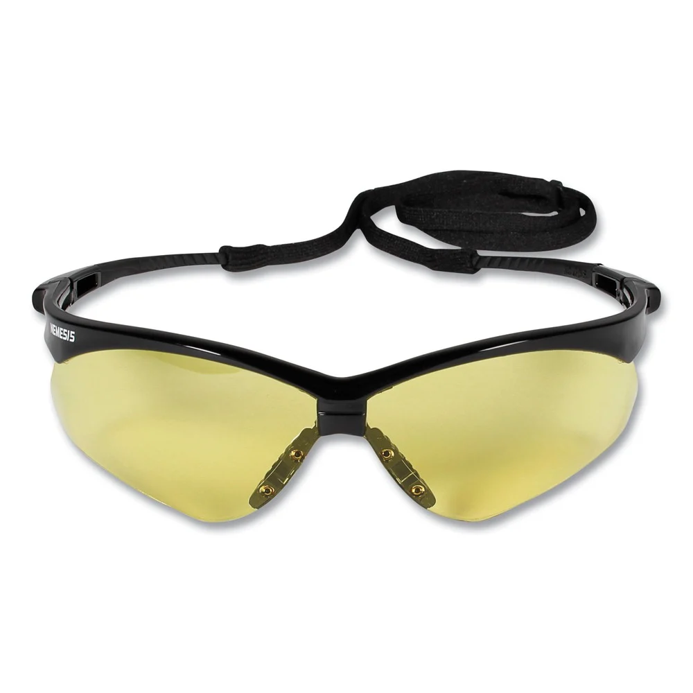 Ansell Nemesis Safety Glasses - Black Frame/Amber Lens