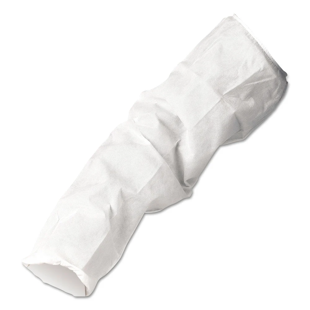 Ansell A20 Breathable Particle Protection Sleeve Protectors - One Size Fits Most/White (200/Carton)