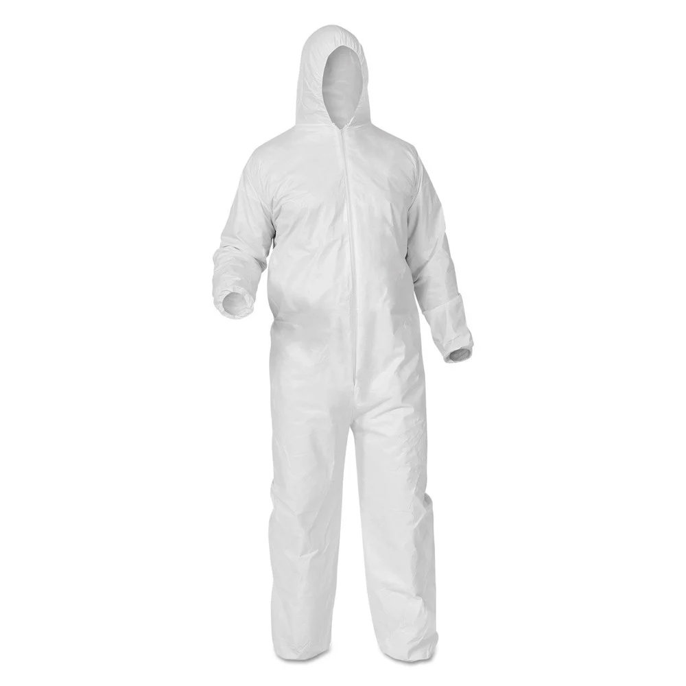 Ansell A35 Liquid and Particle Protection Coveralls Hooded - X-Large, White (25/Carton)