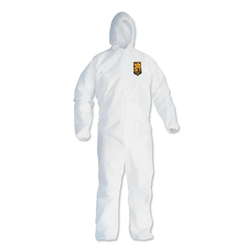 Ansell A40 Elastic-Cuff and Ankles Coveralls - 2X Large, White (25/Carton)