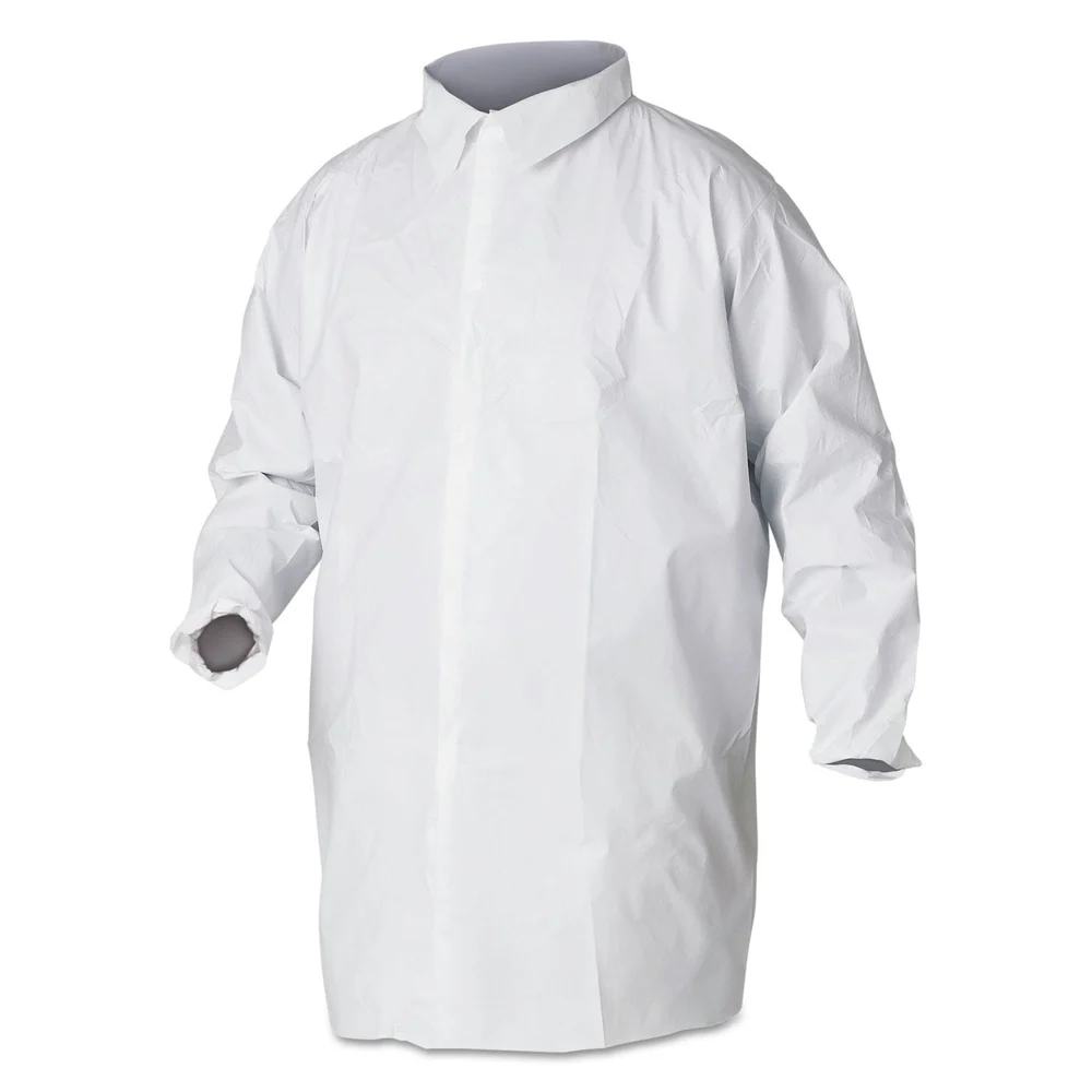 Ansell A40 Liquid and Particle Protection Lab Coats - X-Large, White (30/Carton)