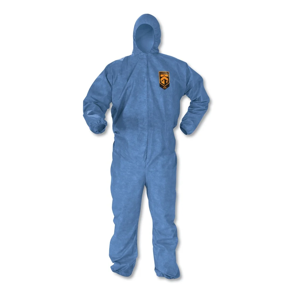 KleenGuard A40 Elastic-Cuff Ankle Hood and Back Coveralls - X-Large Blue (24/Carton)