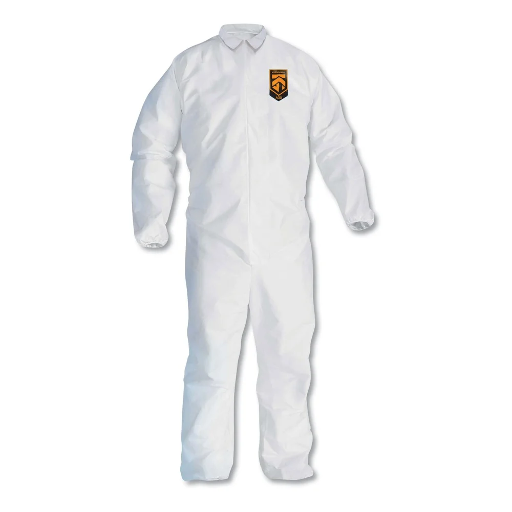 Ansell A30 Elastic-Back and Cuff Coveralls - Extra Large, White (25/Carton)