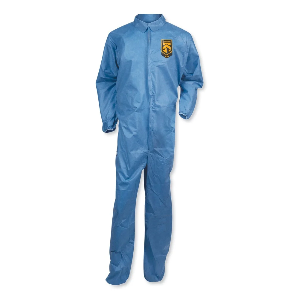 Ansell A20 MICROFORCE Barrier SMS Fabric Coveralls - X-Large, Blue (24/Carton)