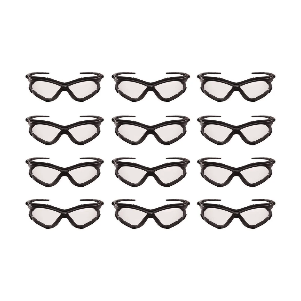 Ansell V30 Nemesi Foam Safety Glasses - Black Nylon Frame/Clear Polycarbonate Lens (12/Carton)