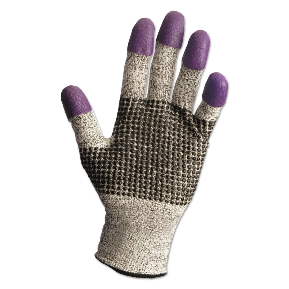Ansell G60 230 mm Purple Nitrile Gloves - Medium/Size 8/Black/White (1-Pair)