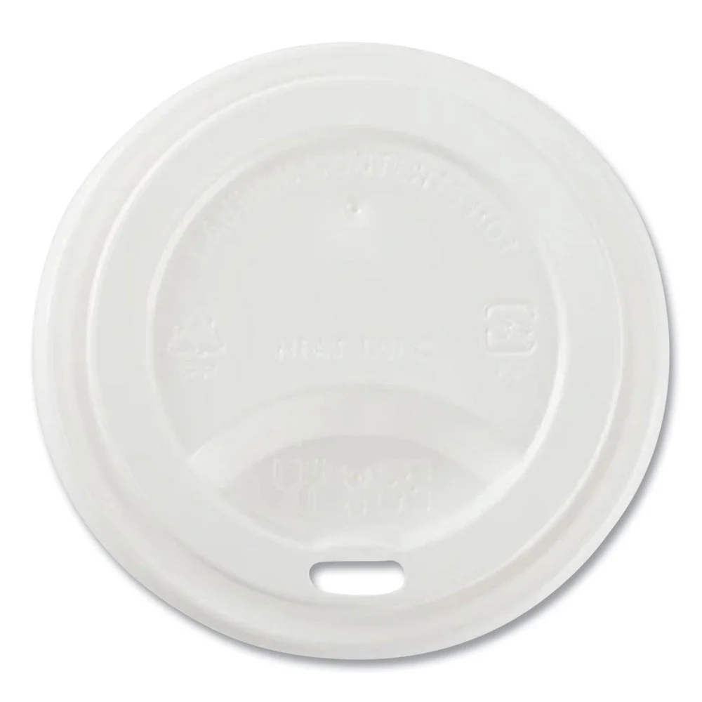 Karat C-KDL508W-PP 8 oz. Hot Cup Plastic Sipper Lids - White (1000/Carton)