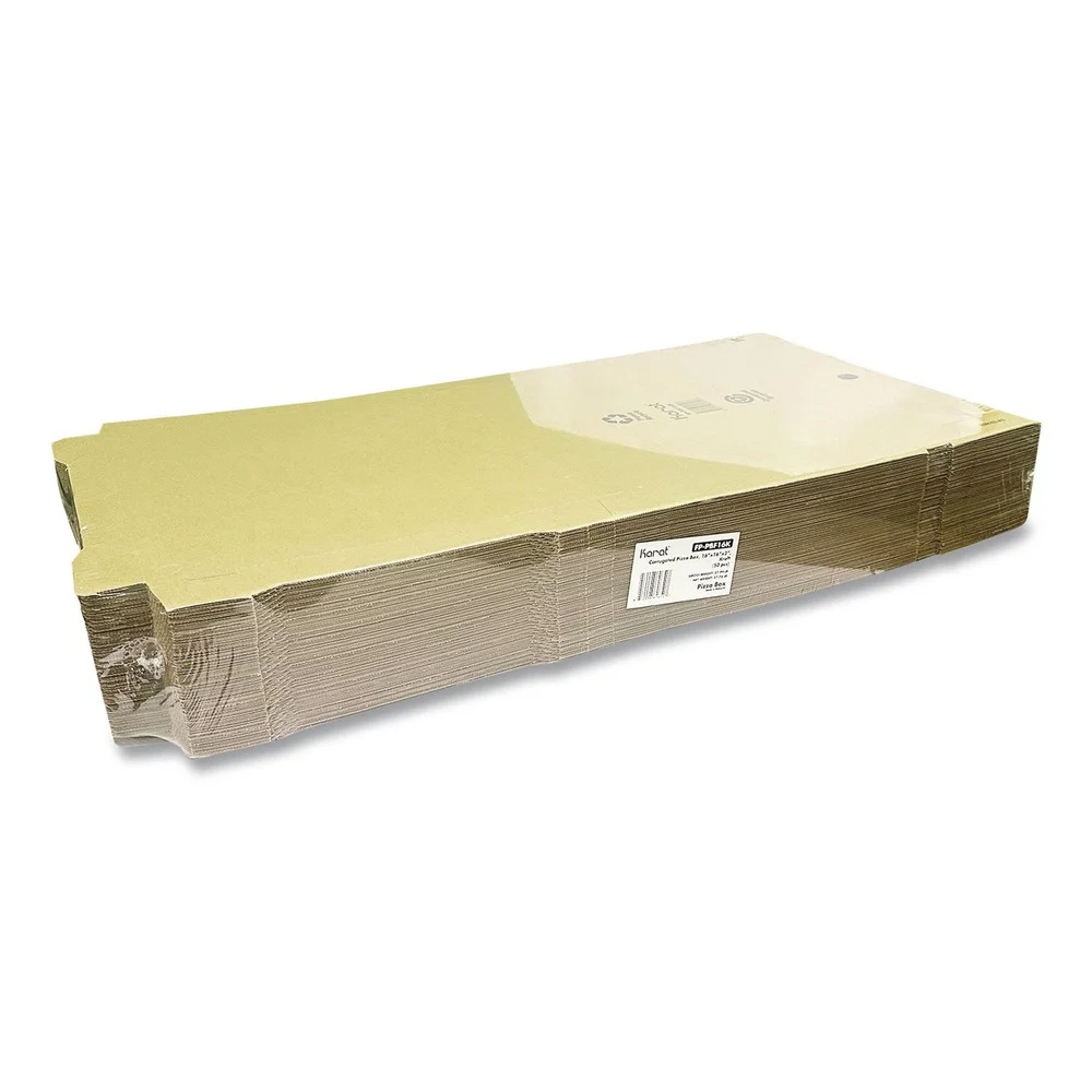 Karat 16 in. x 16 in. x 2 in. Corrugated Pizza Box - Kraft (50/Carton)