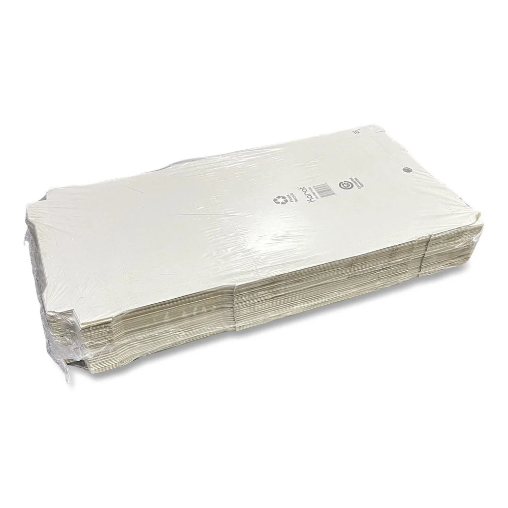 Karat 16 in. x 16 in. x 1.97 in. Corrugated Paper Boxes - White/Brown (50/Bundle)