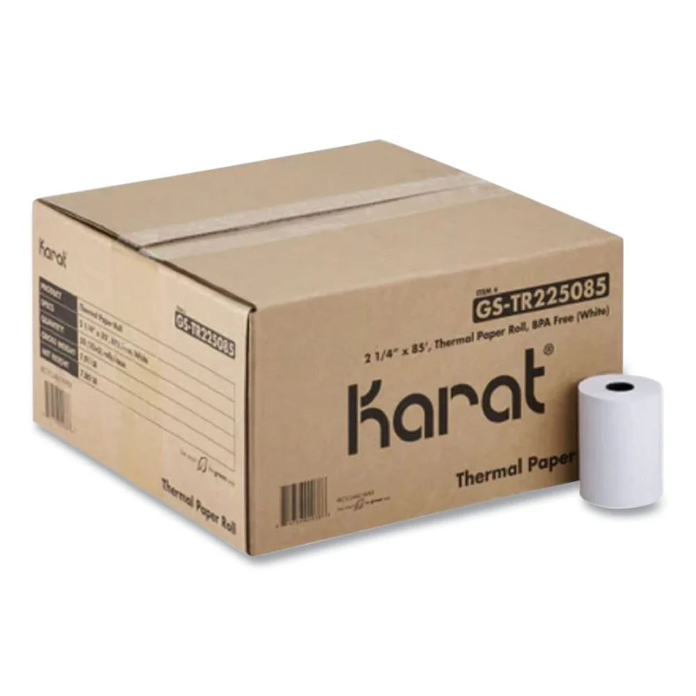 Karat 2.25 in. x 85 ft. Thermal Paper Rolls - White (50/Carton)