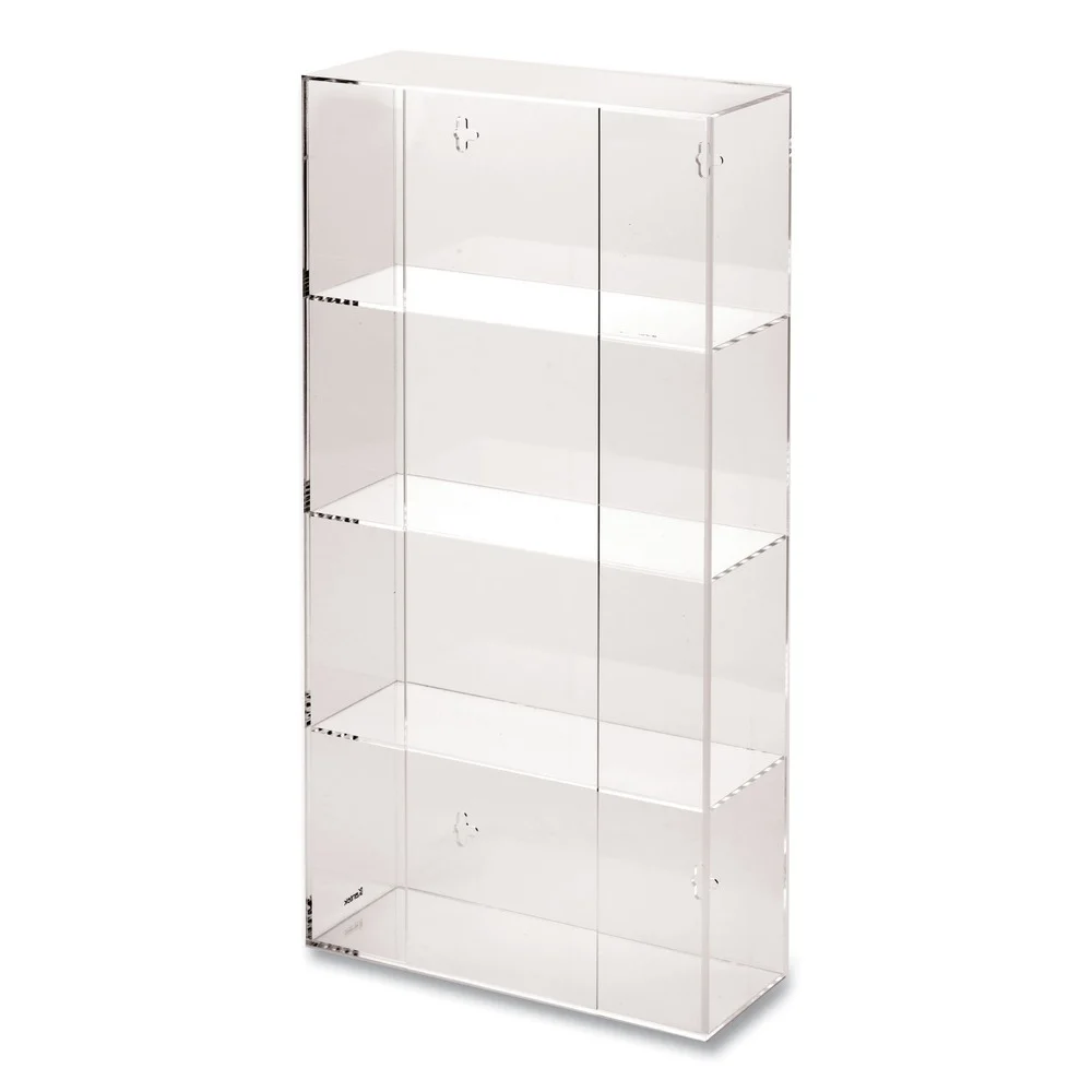 Kantek 10.5 in. x 4 in. x 21.25 in. Quad Glove Dispenser - Clear