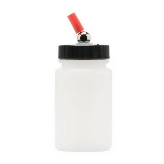 ANEST IWATA 4123 High Strength Jar Bottle with Adapter Cap, 3 oz, Use With: All