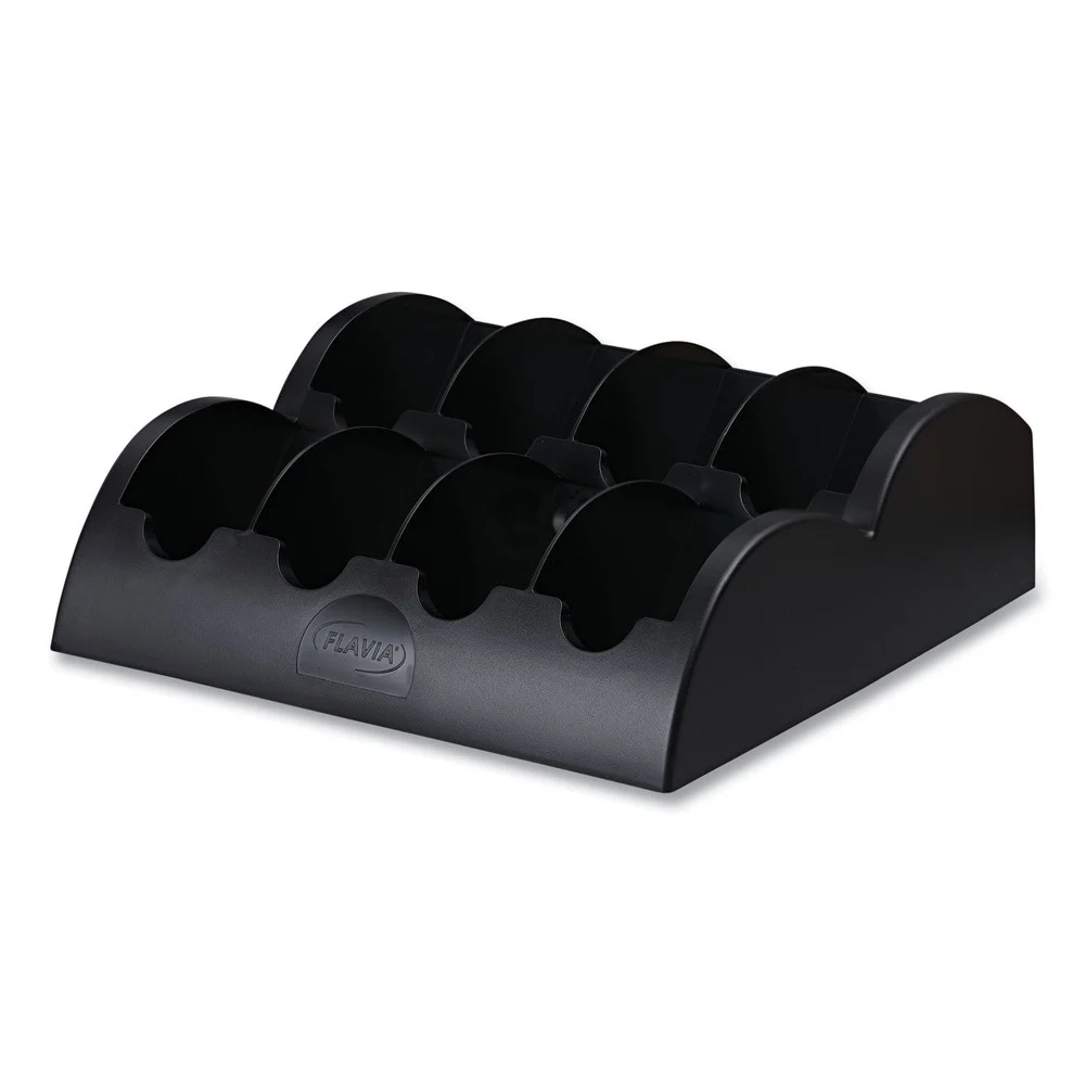 FLAVIA 13.6 in. x 13 in. x 4.4 in. 8-Compartment Small Merchandiser - Black