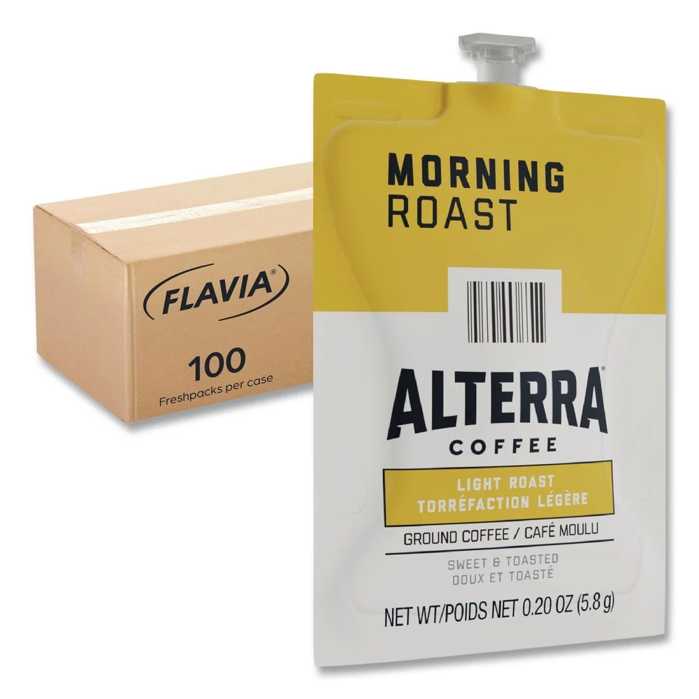 FLAVIA 48008 0.28 oz. Pouch Alterra Coffee Freshpack - Morning Roast (100/Carton)