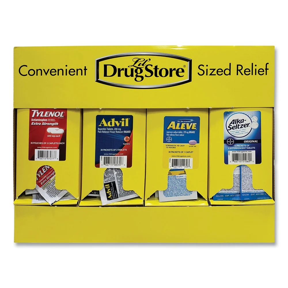 Lil' Drugstore Plastic Case Single-Dose Medicine Dispenser - Yellow
