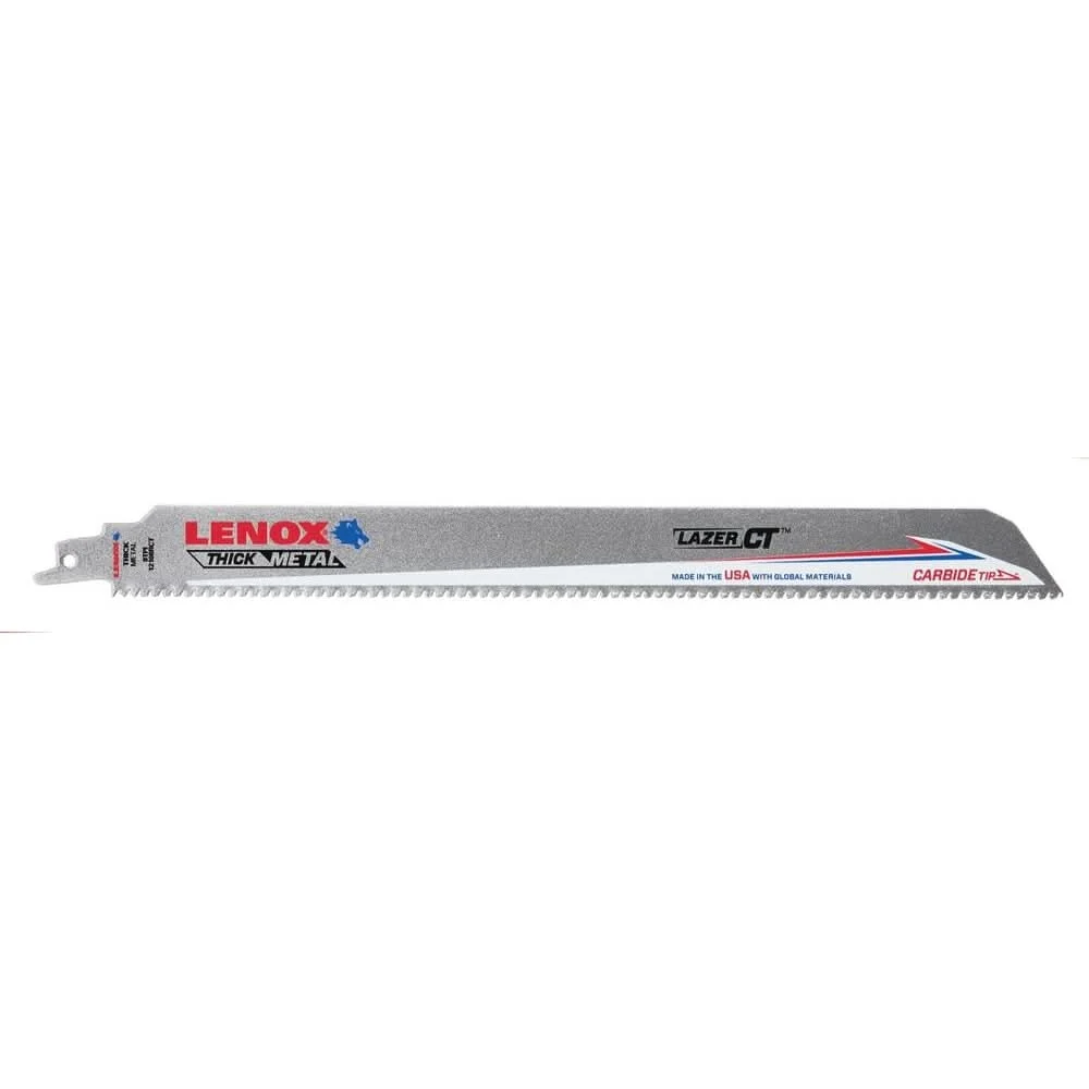 Lenox LXAR12108CT-1 Carbide Tipped Reciprocating Saw Blade 12 X 1 X .050 X 8 TPI