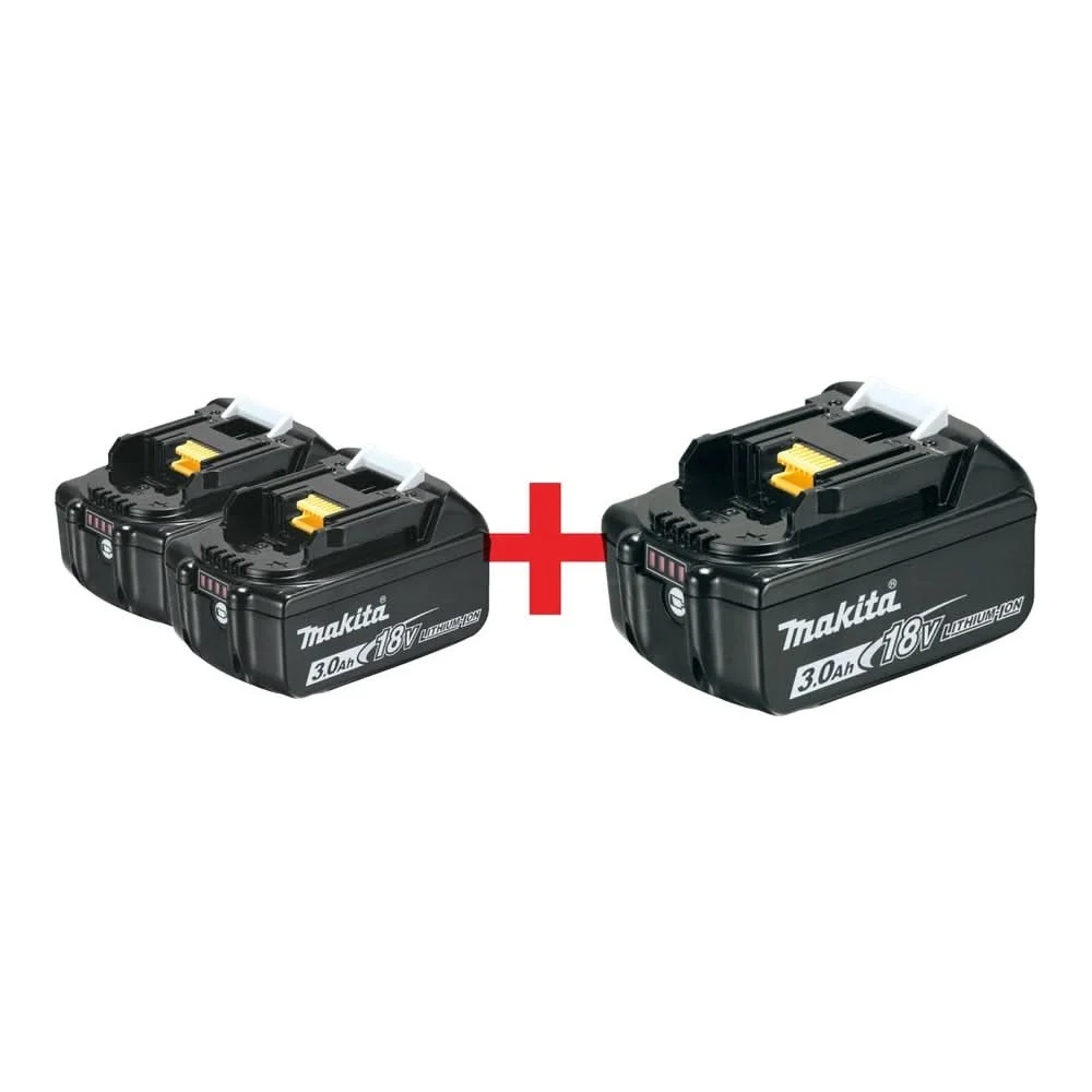 Makita 18V 3.0Ah Battery, 3-Pack