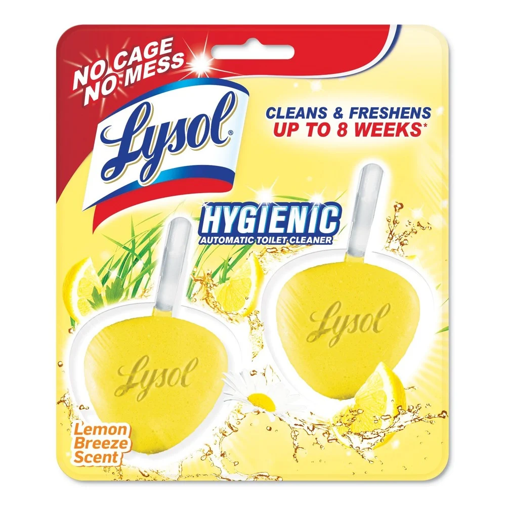 LYSOL Brand Hygienic Automatic Toilet Bowl Cleaner - Lemon Breeze (2/Pack)
