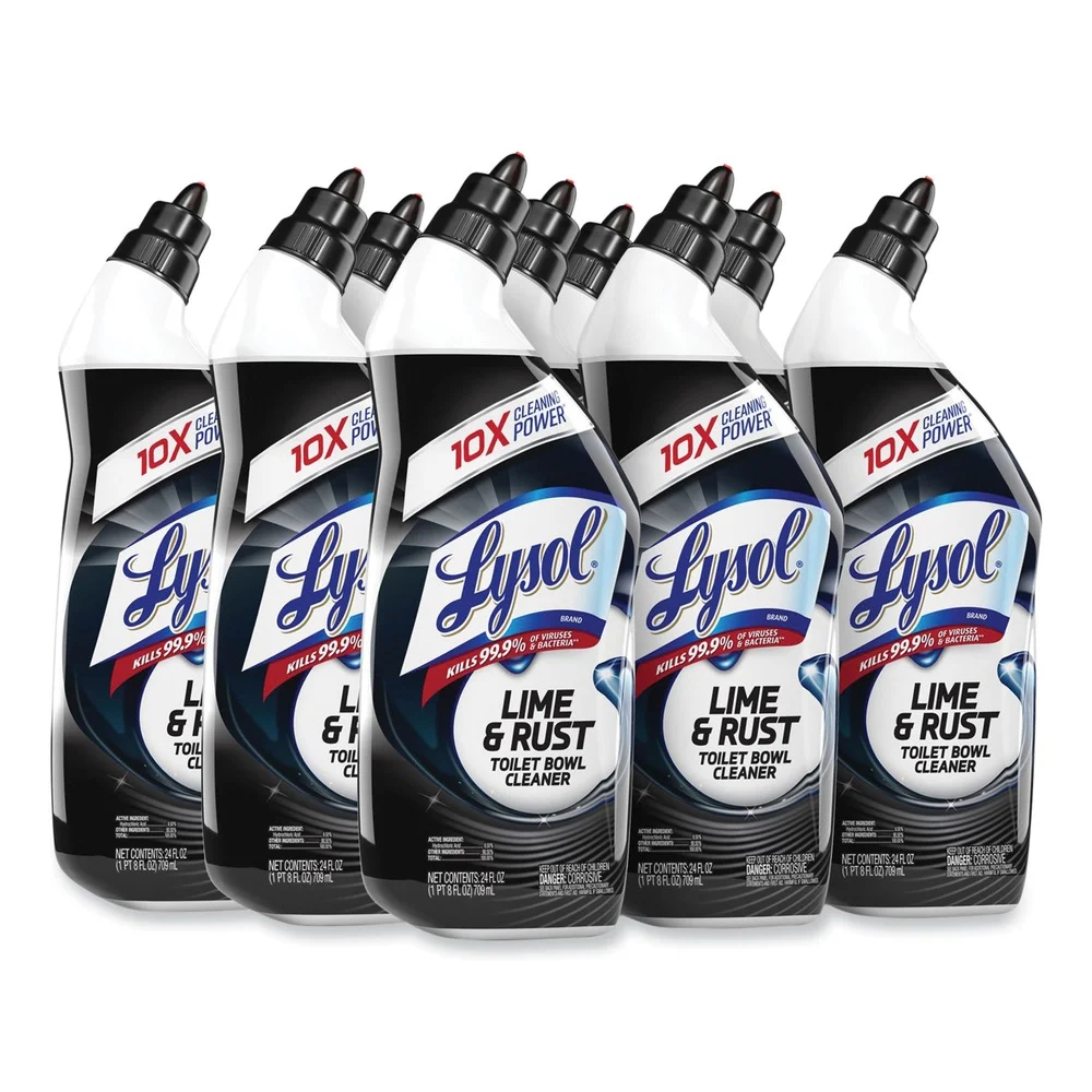 LYSOL Brand 24 oz Disinfectant Toilet Bowl Cleaner with Lime/Rust Remover - Atlantic Fresh Scent (9/Carton)